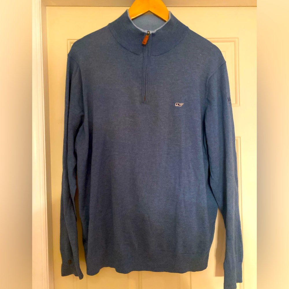 Vineyard Vines Navy Blue 1/4 Zip Size L